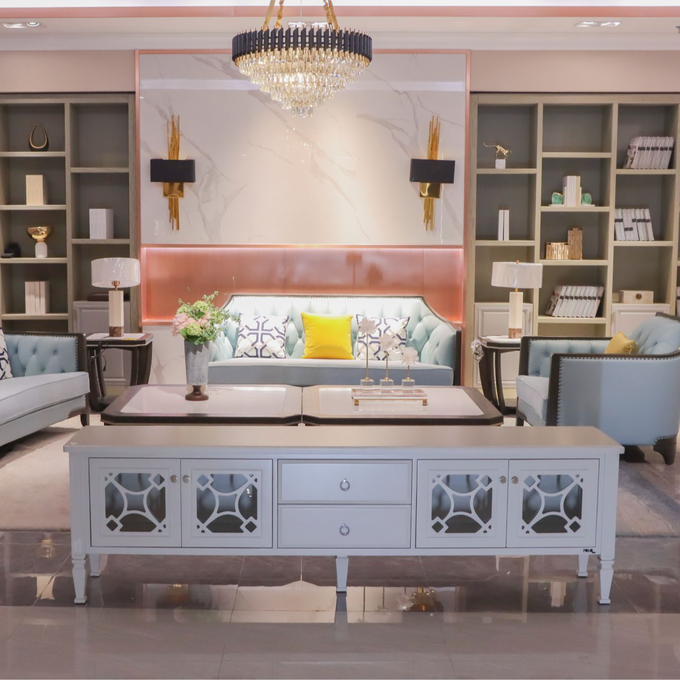 polocyte/保罗赛特实木简约长条电视柜客厅电视柜美式