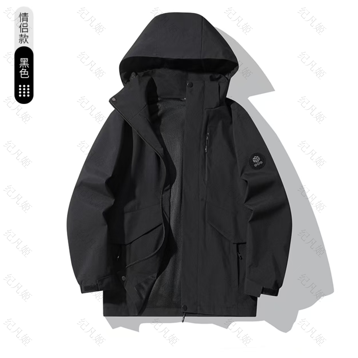 纪凡姬-3769-冲锋衣情侣新款户外冲锋衣轻薄时尚