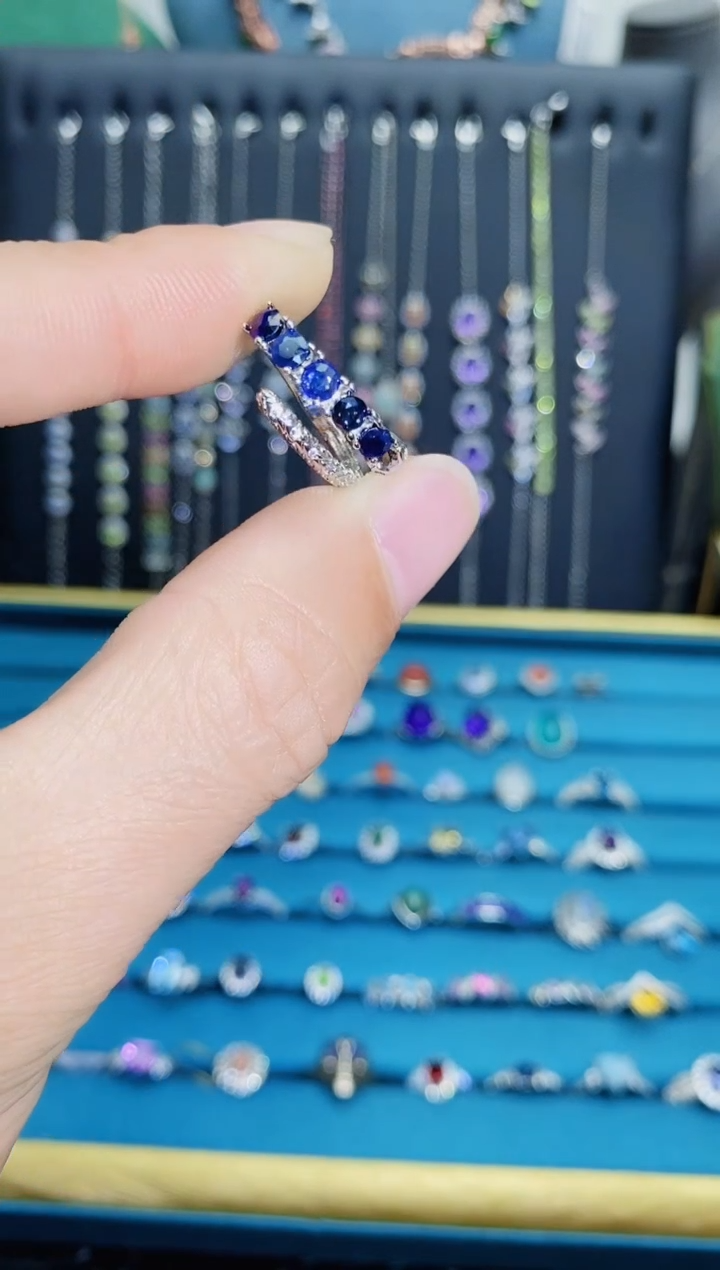 【闪购商品】蓝宝石戒指银S925镶嵌11211