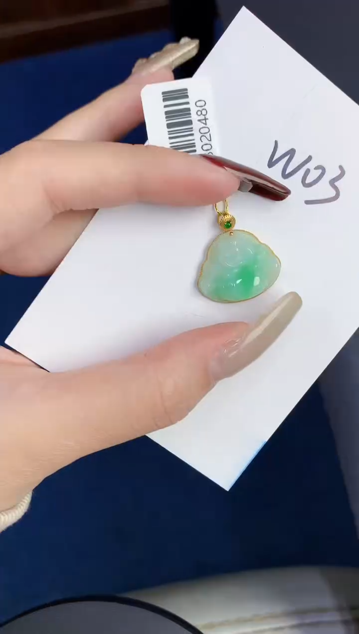 【闪购商品】翡翠颈饰18K金镶嵌0000000000