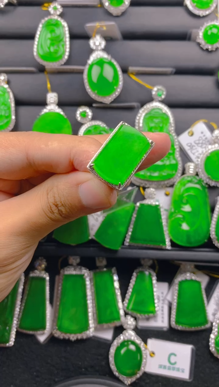 【闪购商品】翡翠戒指银S925镶嵌11111111
