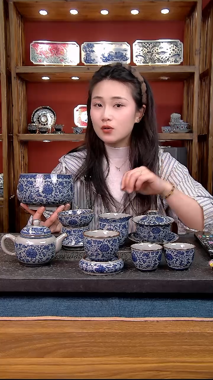 简装家用款9件套 老陶泥开片纹陶瓷茶具