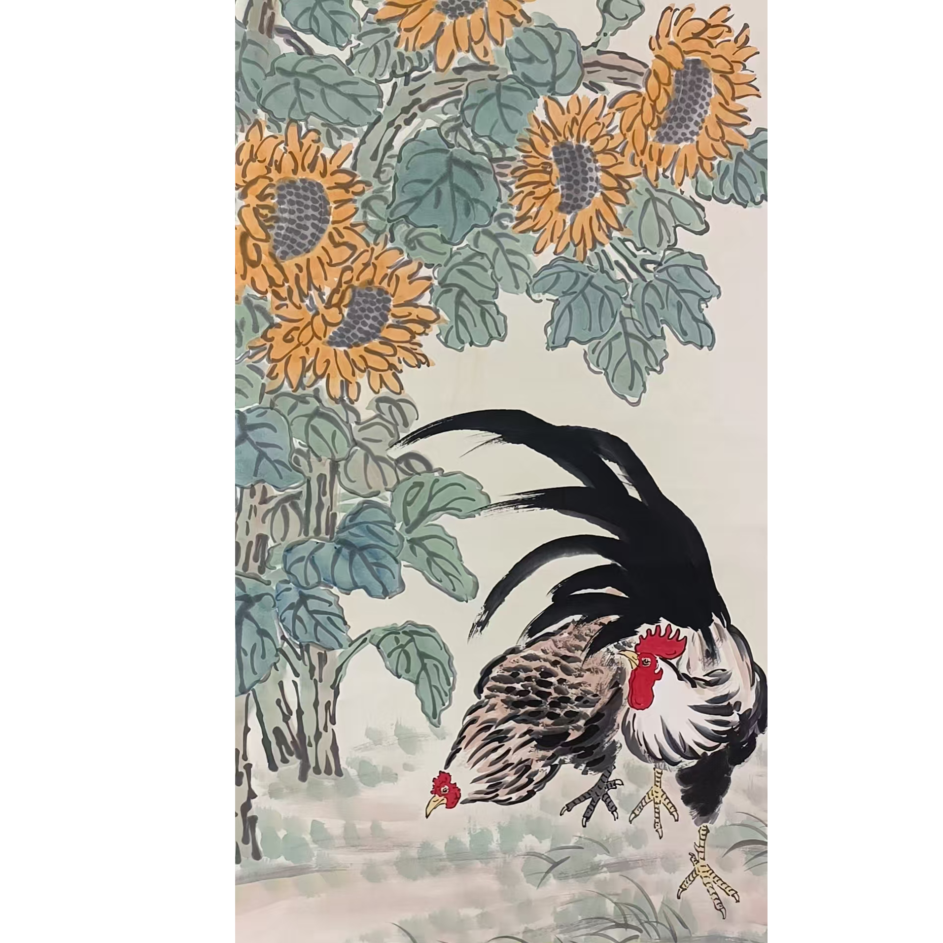 徐    大公鸡挂轴135*67