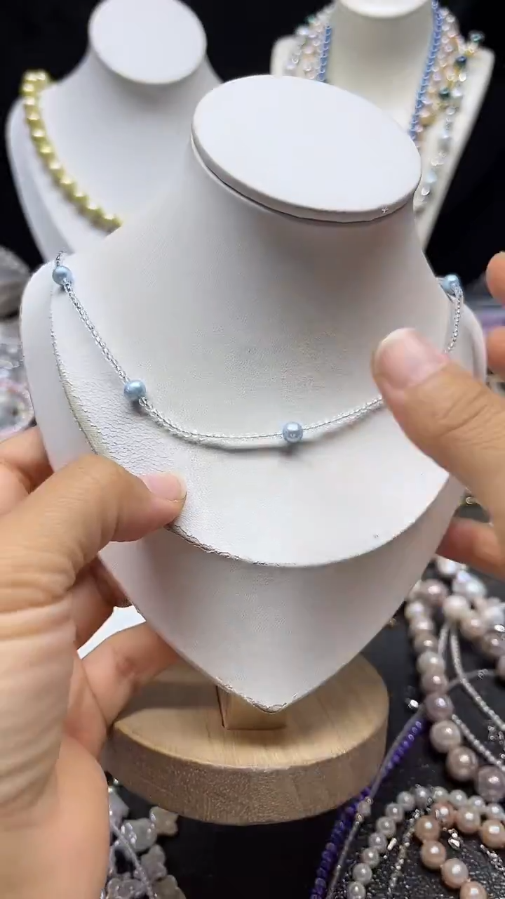 颈饰未镶嵌淡水珍珠方糖