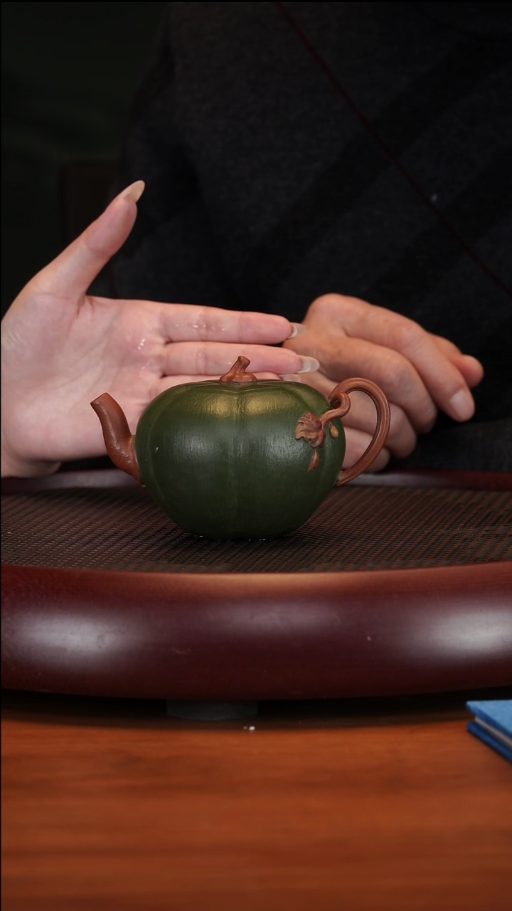 【闪购商品】紫砂茶壶1-27 BYM南瓜壶粉浆绿泥
