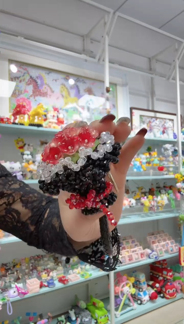 玻璃1212卡4水晶手捧花材料包1套黑色