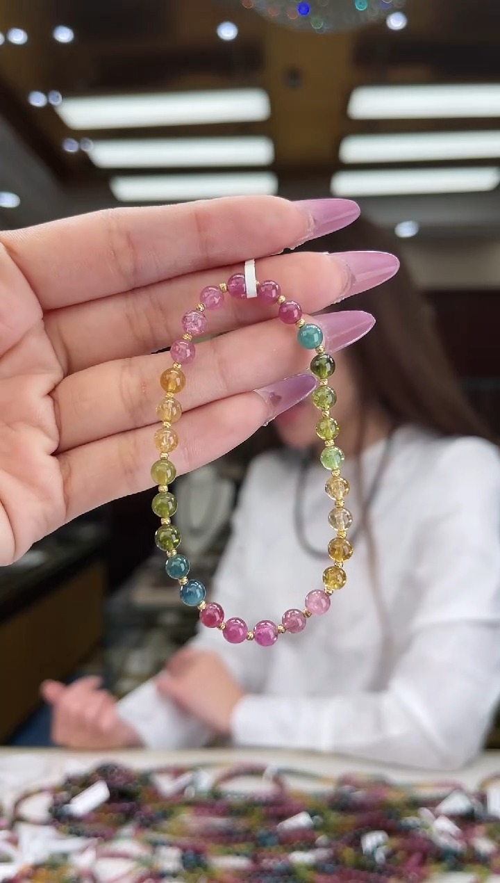 【闪购商品】碧玺/18K金镶嵌5mm+碧玺单圈52多样性发货