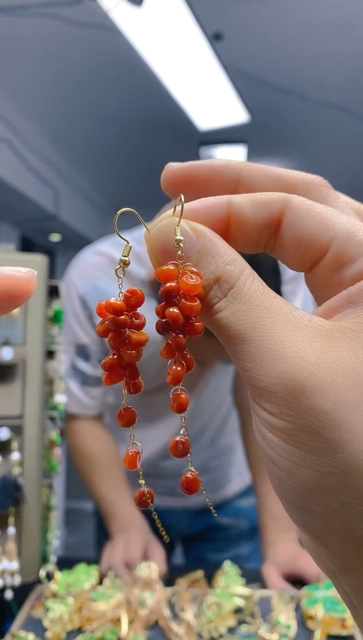 【闪购商品】翡翠耳饰合金081翡翠耳钩