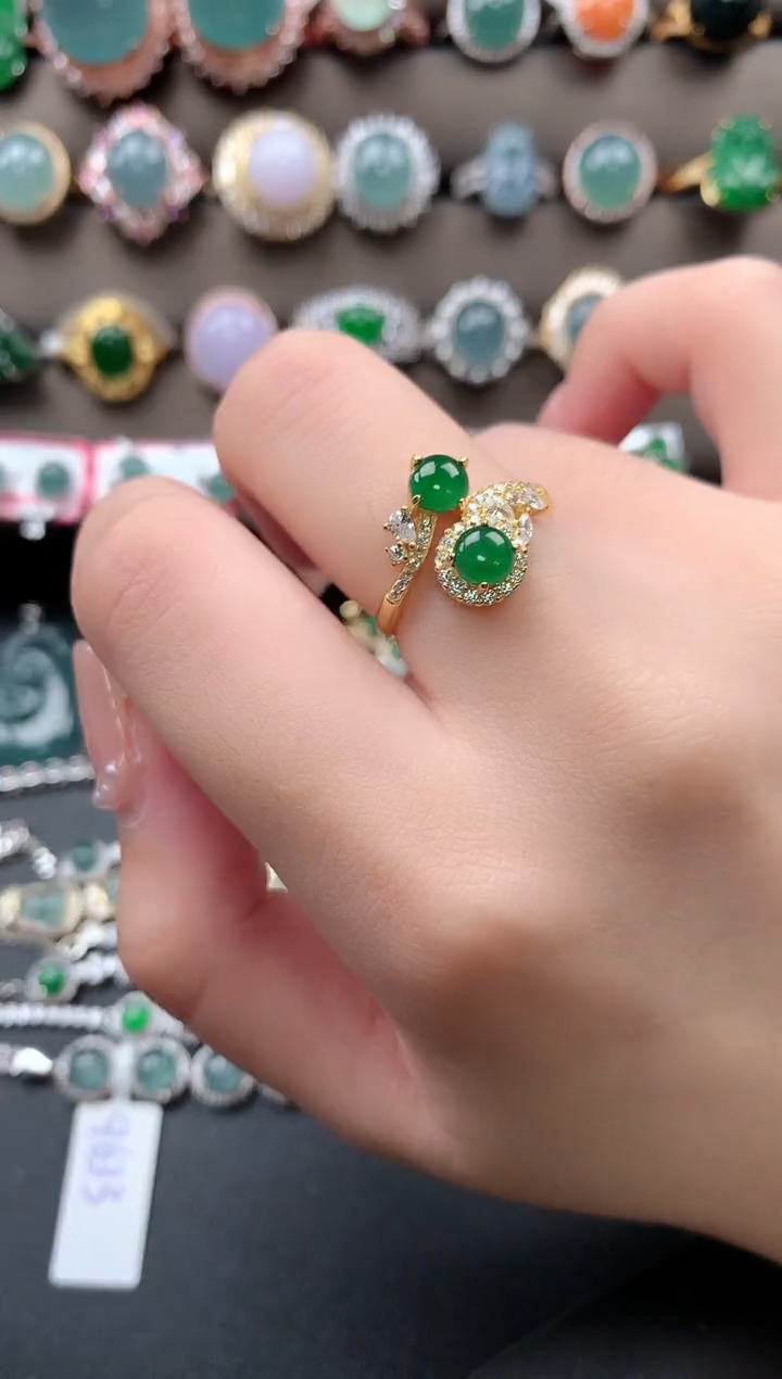 【闪购商品】翡翠戒指银S925镶嵌63451241