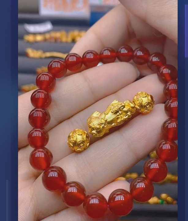 足金999大貔貅+卡8钱2颗玛 瑙/多样性发
