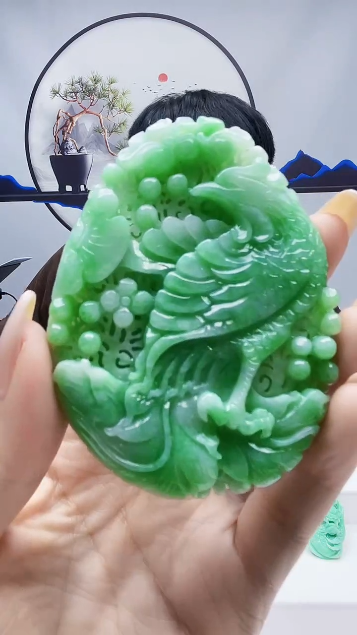 未镶嵌定制翡翠毛货挂件58