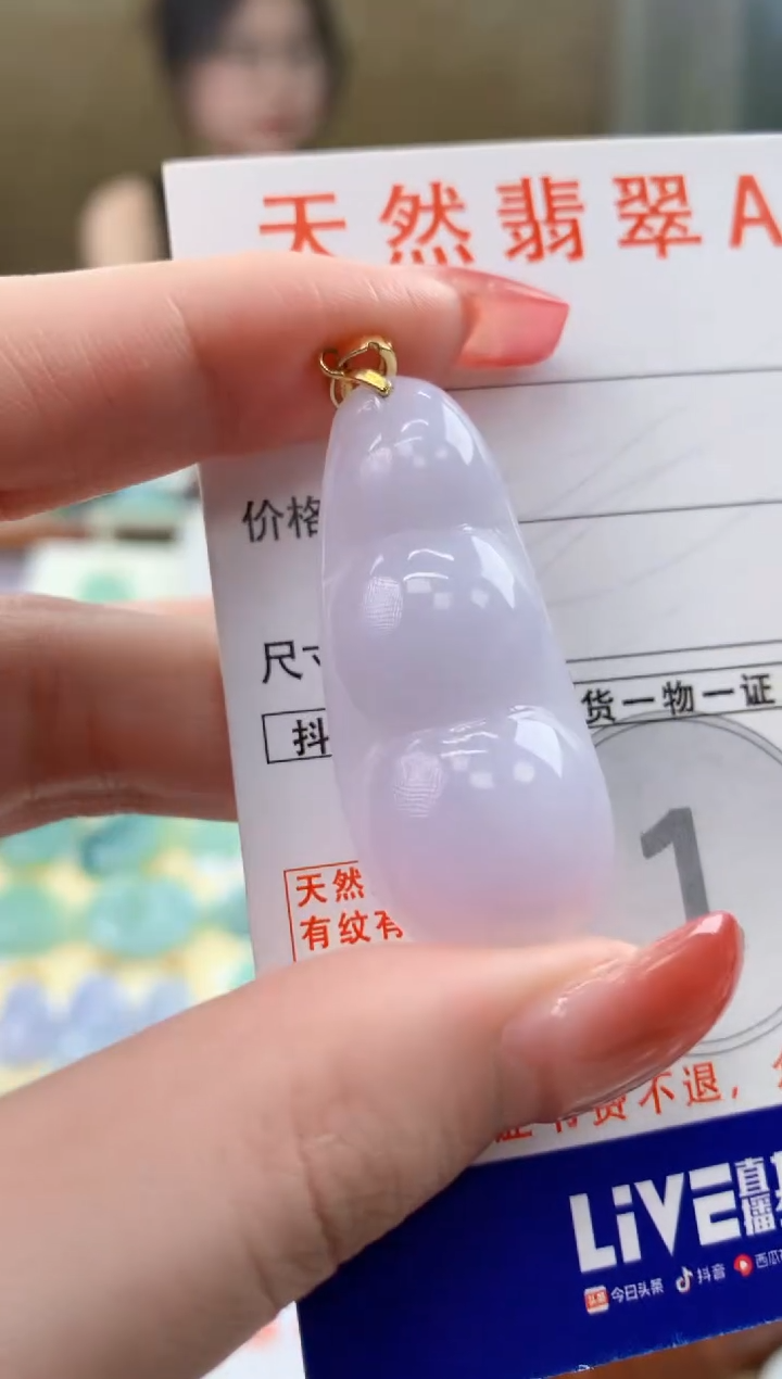 颈饰未镶嵌翡翠 天然A货翡翠挂件