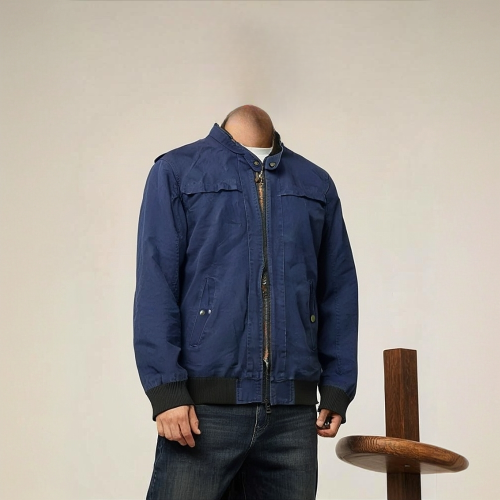 秋冬季男立领纯色夹克上衣秋款