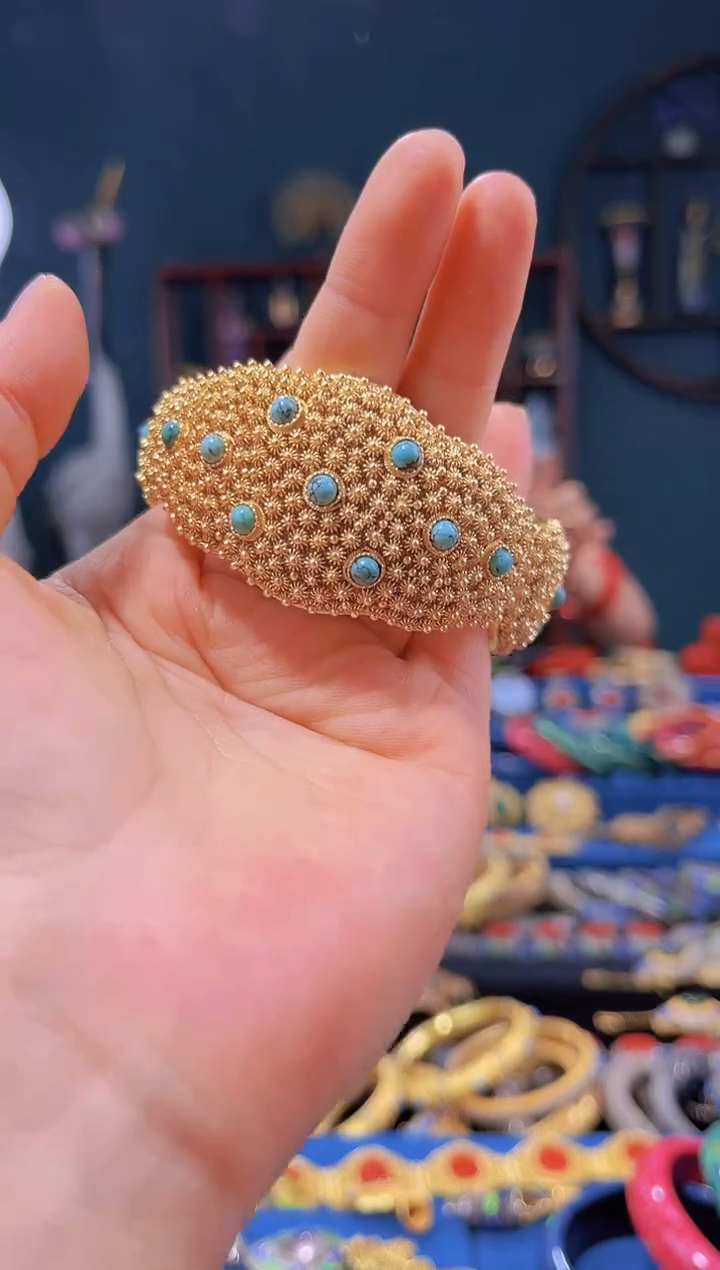 【闪购商品】非遗绝技 花丝堆松手镯