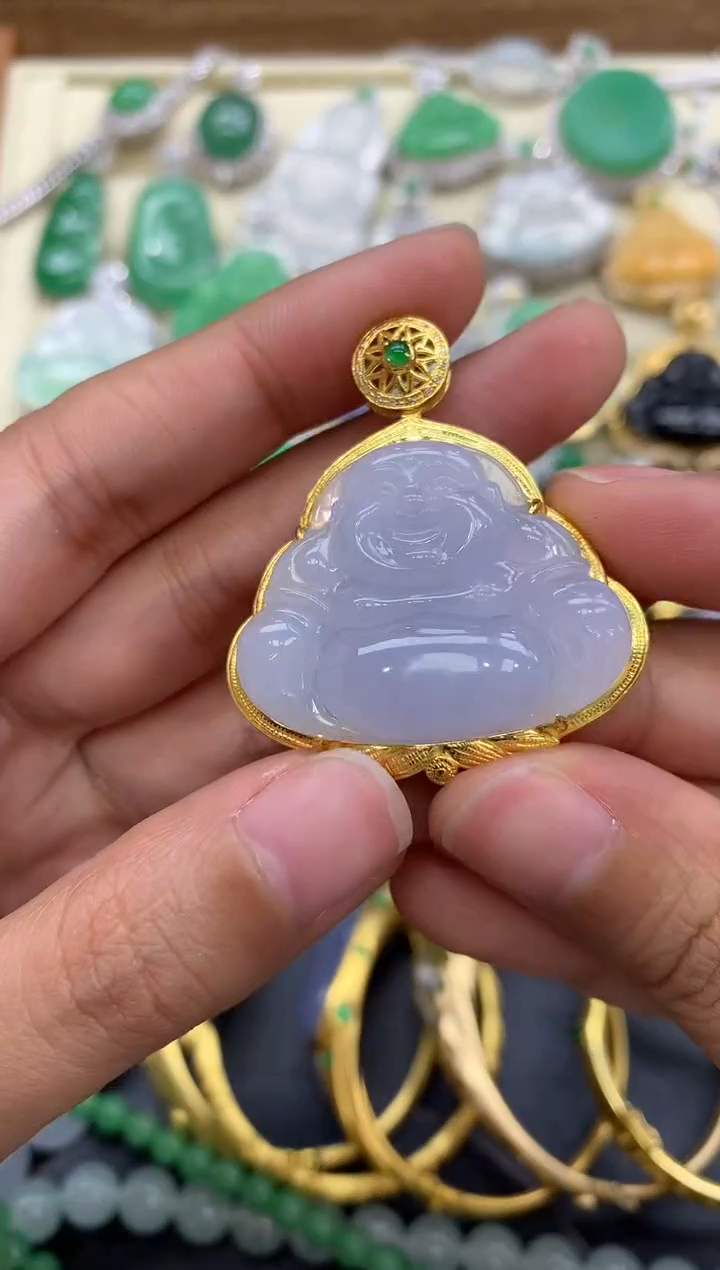 【闪购商品】翡翠颈饰18K金镶嵌356-中国好珍宝