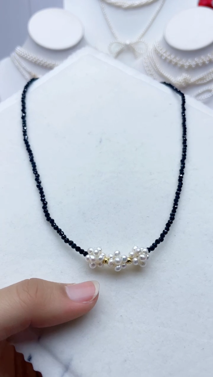 颈饰银S925镶嵌淡水珍珠19