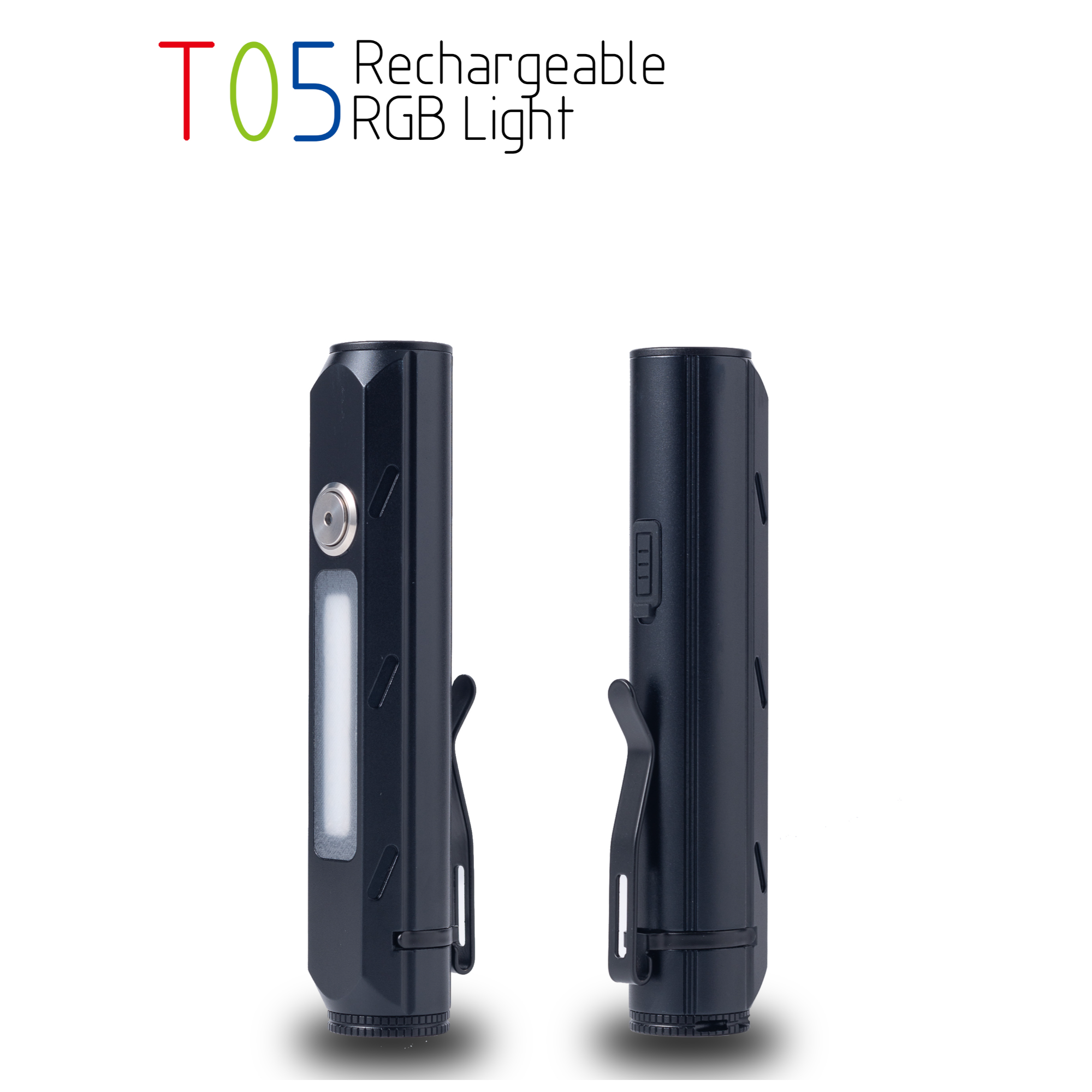 TD05工作灯手电筒带侧灯RGB尾盖磁吸带抱夹