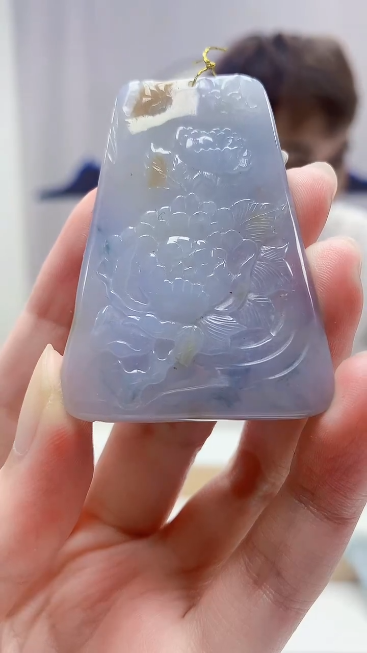 未镶嵌定制翡翠4868zm-毛货挂件花牌82