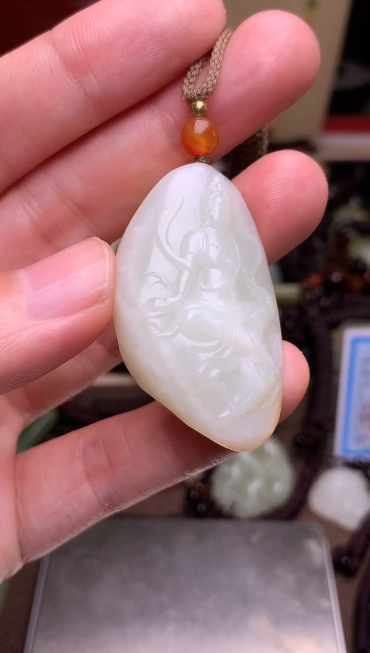 颈饰未镶嵌和田玉新疆料青海料清水和田玉吊坠