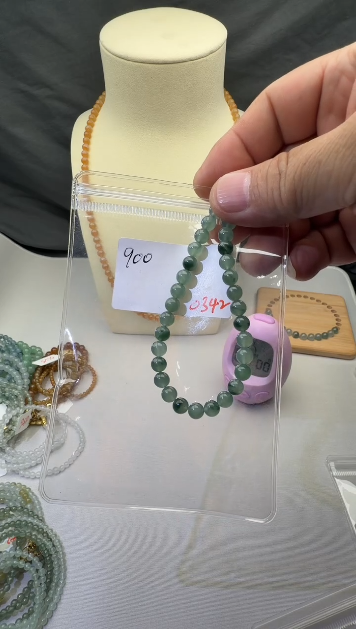 未镶嵌手链翡翠老****咸翡翠珠链