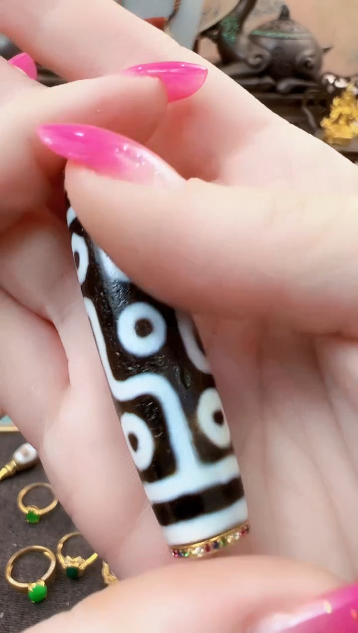 【闪购商品】玛瑙/玉髓单珠18K金镶嵌吊坠