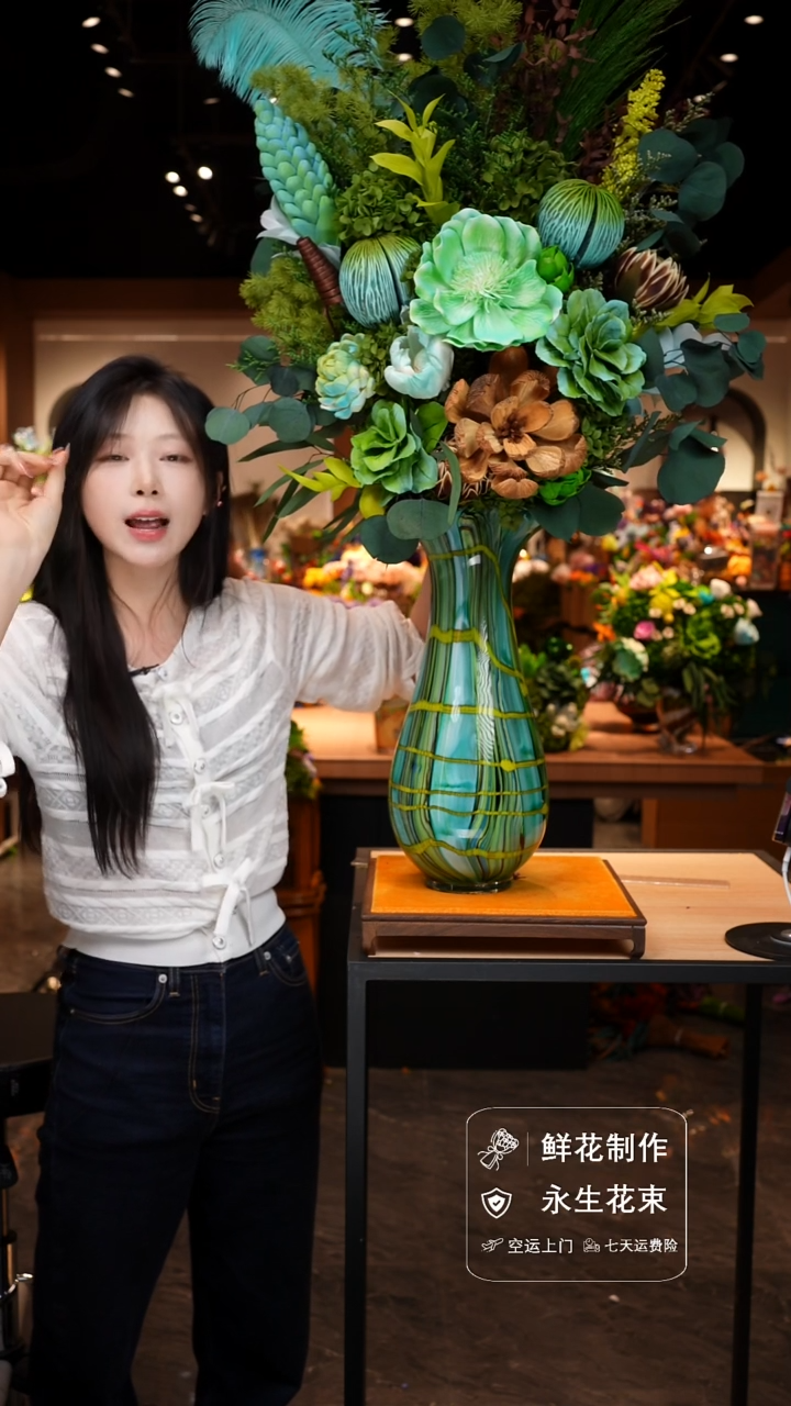 琉璃手工艺品手工花器花束空运包邮送货上门-以图片为准