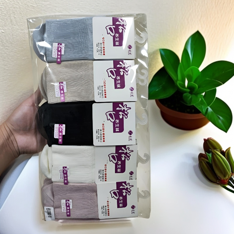 男女款松口袜双针棉加厚吸汗透气