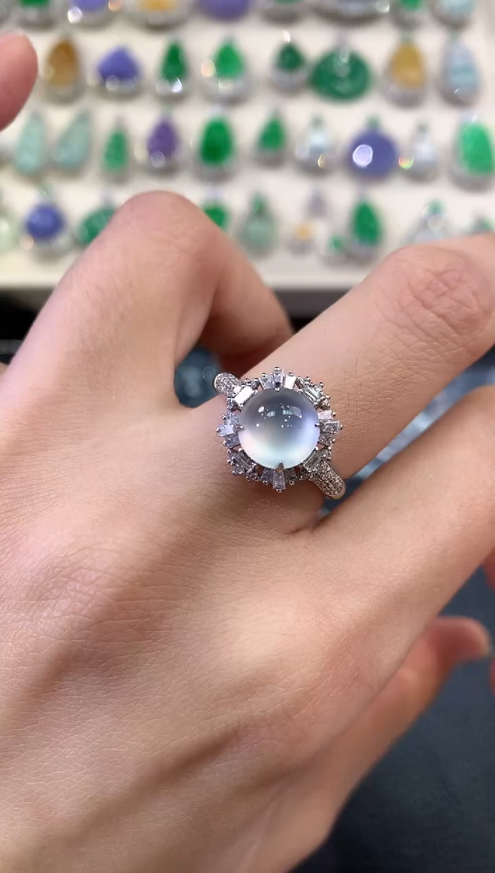 【闪购商品】翡翠戒指18K金镶嵌D15    