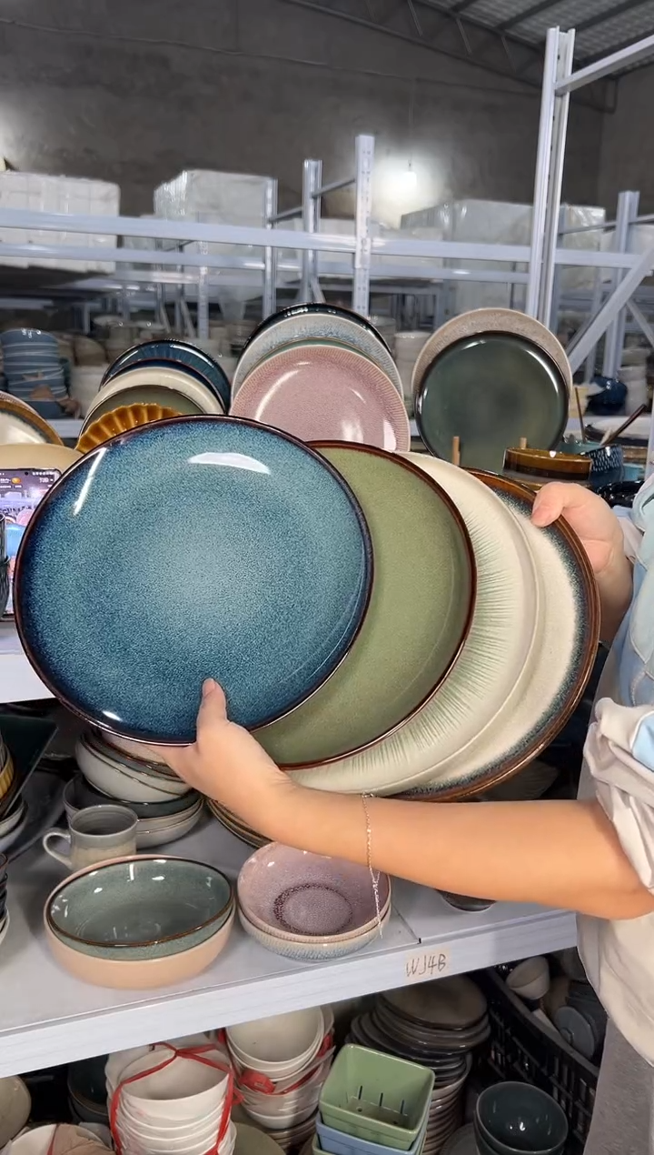 陶瓷外贸尾货瑕疵满20包邮X4大盘