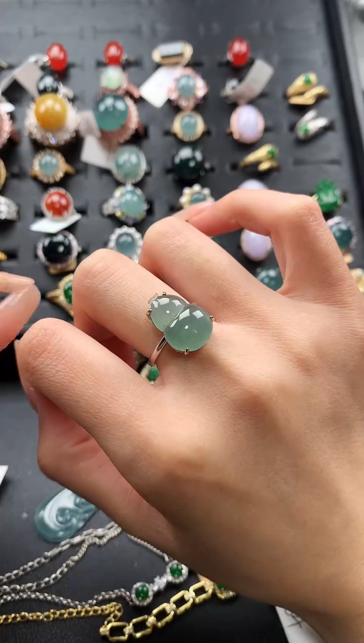 【闪购商品】翡翠戒指银S925镶嵌68568758