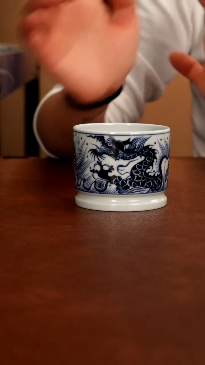 摆件陶景德镇瓷器，青花瓷手绘茶具~