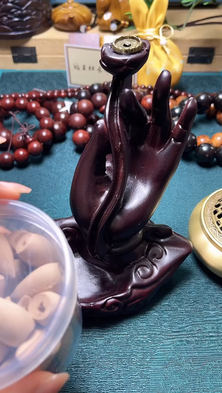 【闪购商品】乌木类成套家具黑檀木倒流香香炉+香