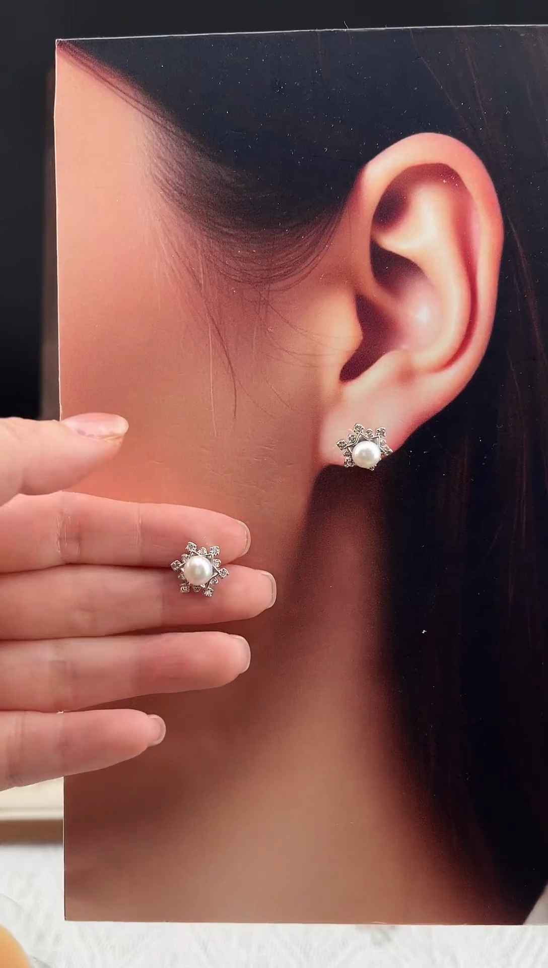 合金耳饰淡水珍珠7