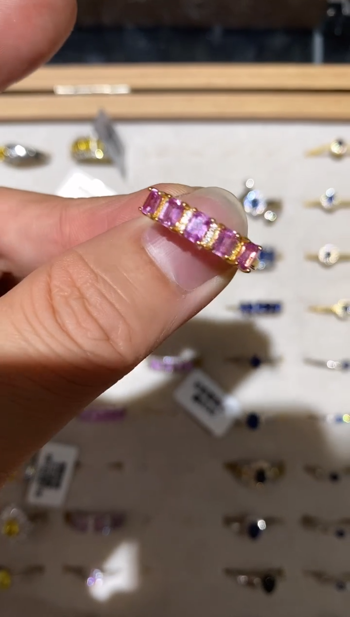 戒指蓝宝石银S925镶嵌戒指