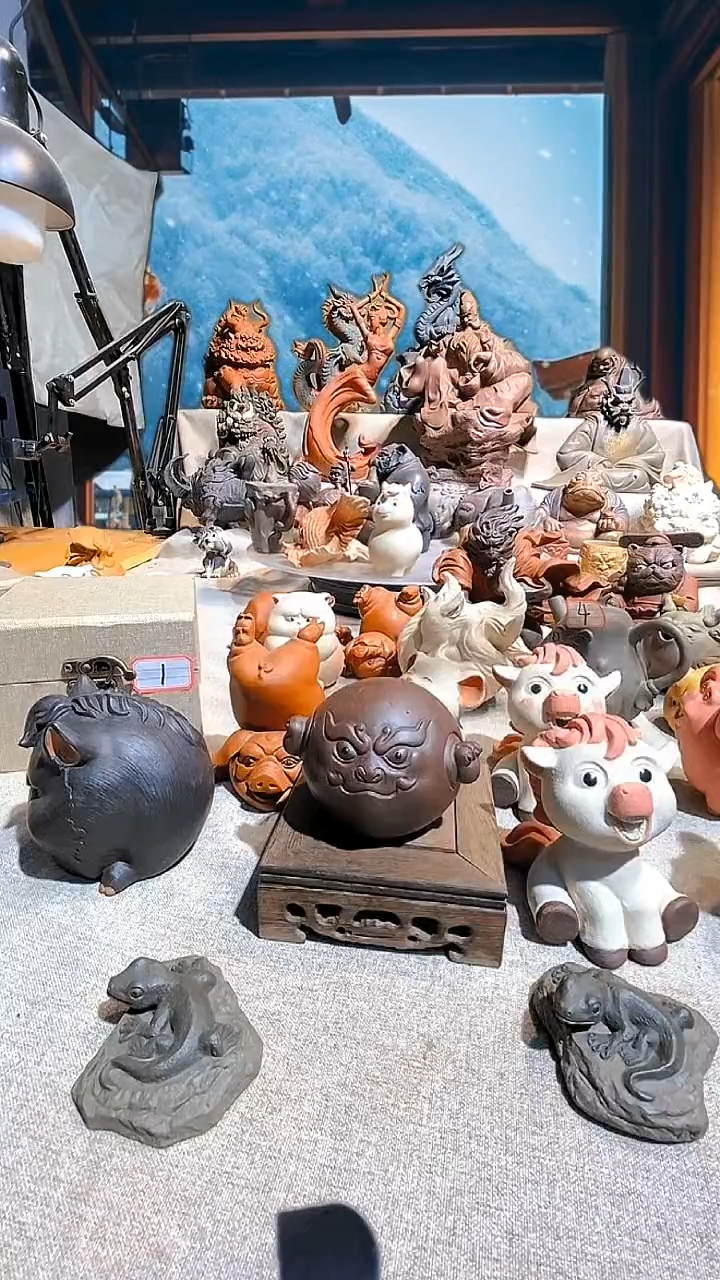 泥塑等*来紫砂茶宠微瑕气球金蟾