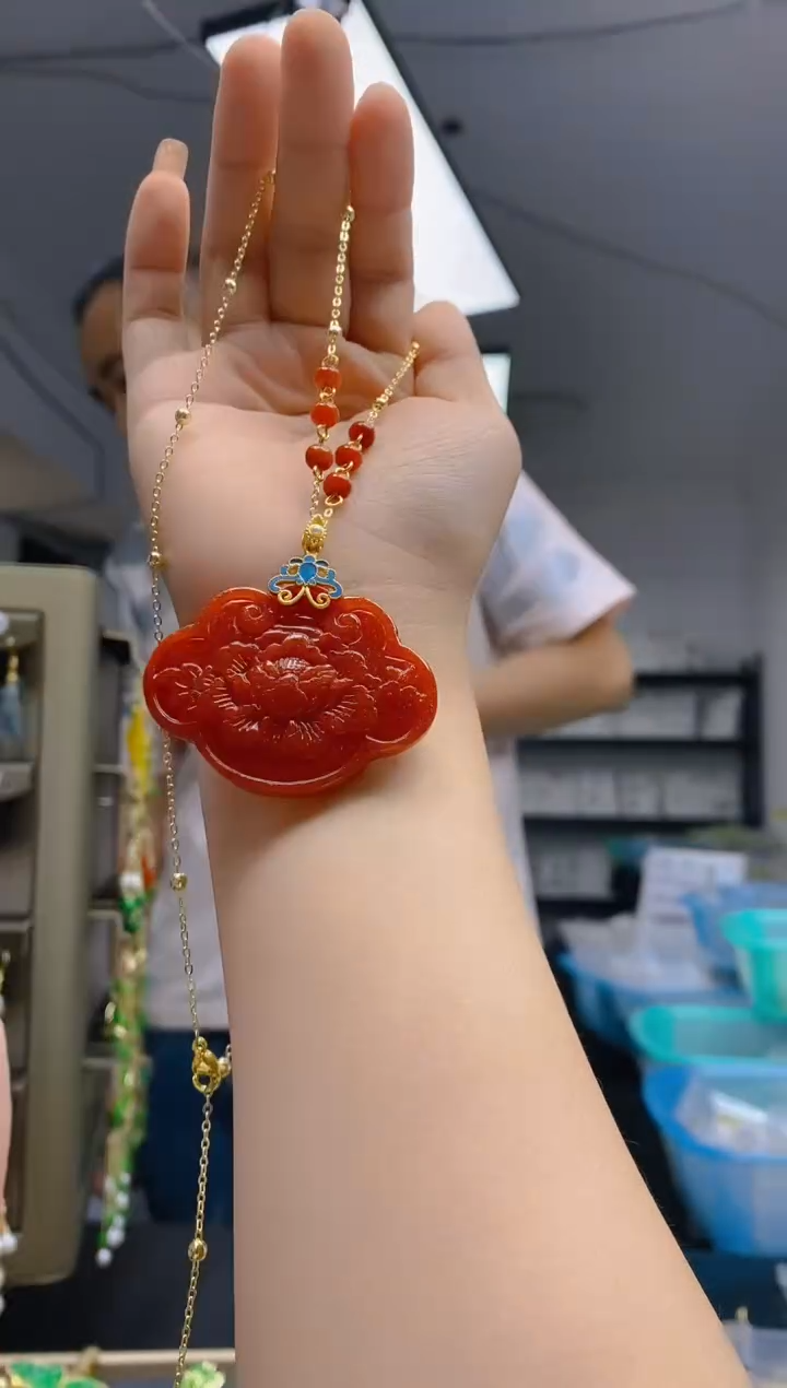 【闪购商品】翡翠耳饰合金0294翡翠锁骨链