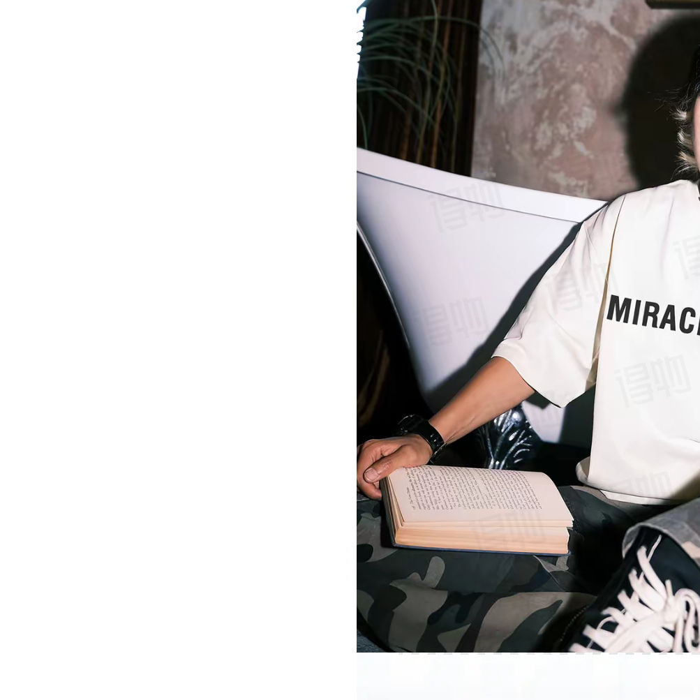 OL-IK得物下架重磅T恤-美式复古字母Logo宽松落肩纯棉短袖男女款