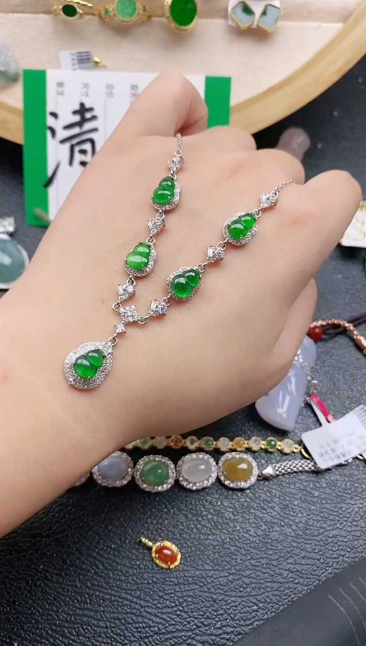 翡翠戒指银S925镶嵌11111