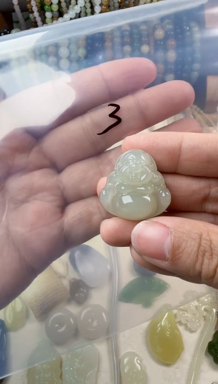 颈饰未镶嵌和田玉秋*弥勒佛吊坠