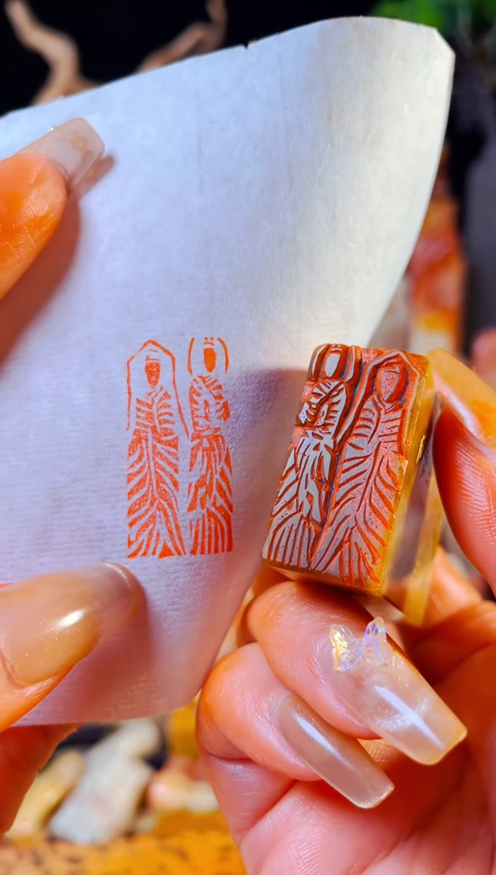 【闪购商品】浙江红石印石手工篆刻《自在》