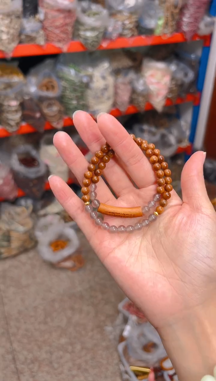 吊坠库克圆珠双圈手串