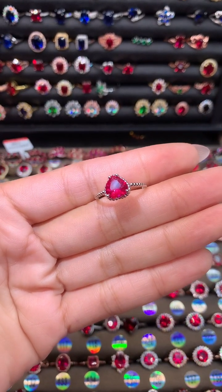 【闪购商品】红宝石戒指银S925镶嵌1