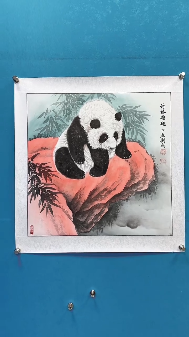 国画瀚美居艺术手绘国画-斗方动物2