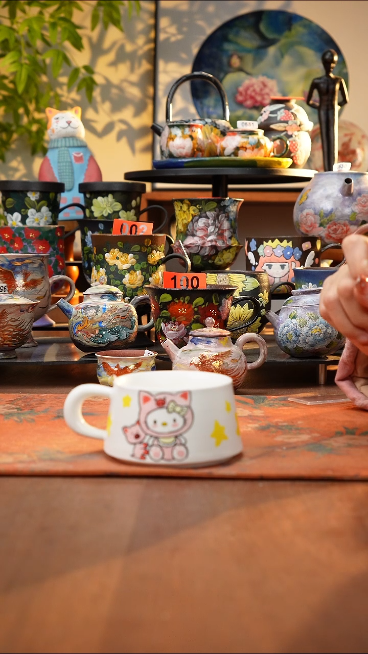 瓷片景德镇手工手绘1002