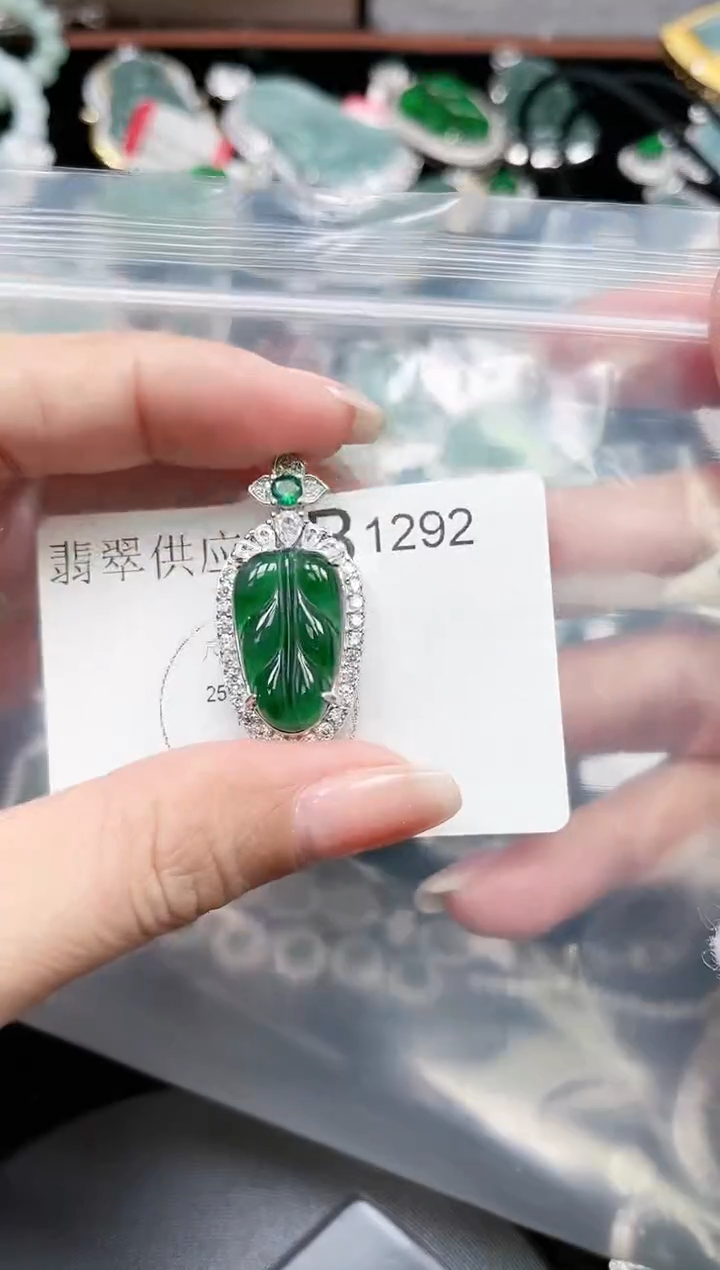 【闪购商品】翡翠颈饰未镶嵌1292赠皮绳