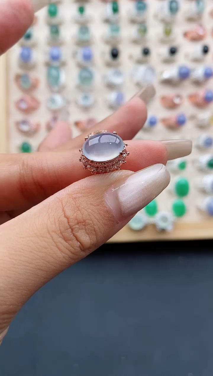 翡翠戒指未镶嵌缅甸天然A货翡翠111  8-2