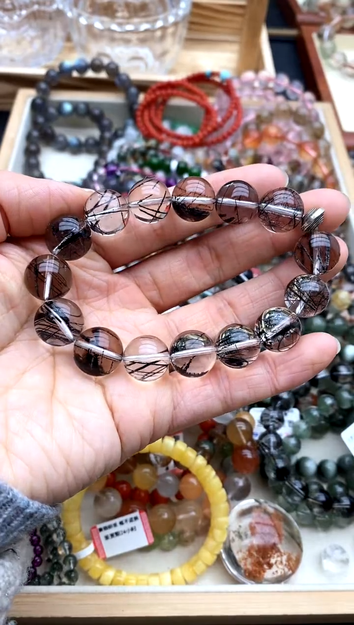 【闪购商品】发晶手链未镶嵌黑发晶