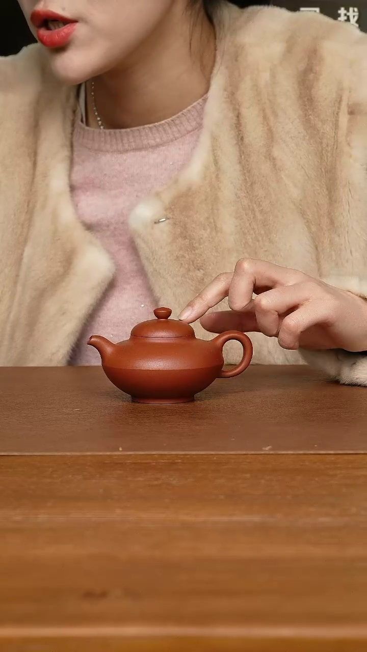 【闪购商品】紫砂茶壶-吴超 合欢 黄龙山生料朱泥160cc