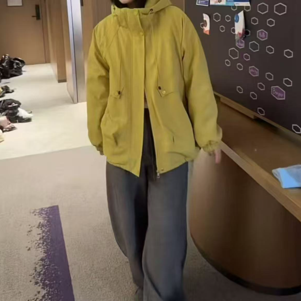 加绒款Y1248秋叶黄厚绒派克服739