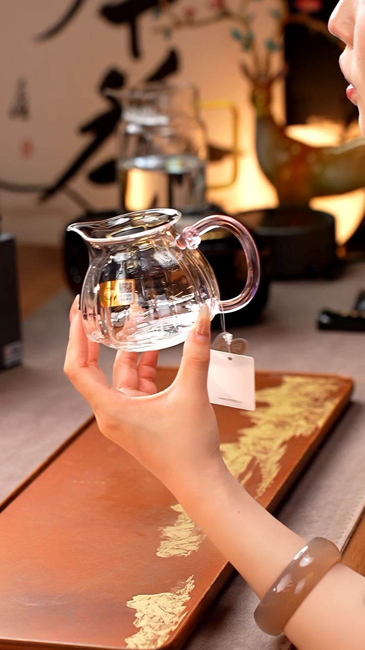 禾器/晶彩莲君茶海/浅粉